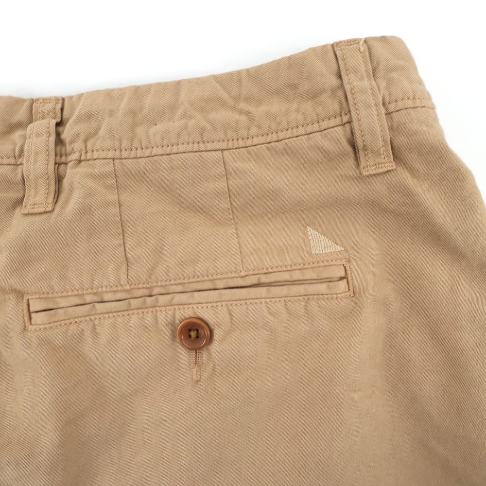 UNTUCKit Mens Khaki Chino Shorts 100% Pima Cotton Size 36 Flat Front 9" Inseam